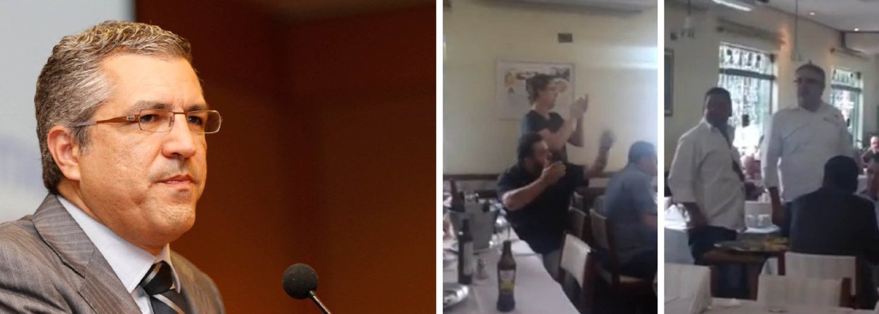 Confusão começou porque o secretário municipal de Saúde de São Paulo, que vestia uma camisa da Prefeitura, tomou cerveja enquanto almoçava em um restaurante da capital paulista; um grupo começou a filmar e a tirar foto e, quando questionado por Alexandre Padilha sobre o motivo, passou a xingá-lo de "ladrão" e a ofendê-lo (Foto: Gisele Federicce) Confusão começou porque o secretário municipal de Saúde de São Paulo, que vestia uma camisa da Prefeitura, tomou cerveja enquanto almoçava em um restaurante da capital paulista; um grupo começou a filmar e a tirar foto e, quando questionado por Alexandre Padilha sobre o motivo, passou a xingá-lo de "ladrão" e a ofendê-lo