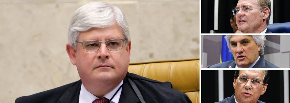 Procurador-geral da República, Rodrigo Janot, pediu nesta segunda-feira 30 ao Supremo Tribunal Federal a abertura de duas novas investigações no âmbito da Operação Lava Jato contra o presidente do Senado, Renan Calheiros (PMDB-AL), o senador Delcídio Amaral (PT-MS), preso na semana passada, e o senador Jader Barbalho (PMDB-PA); no segundo inquérito, Janot pede apurações sobre Renan, Jader e sobre o deputado Aníbal Gomes (PMDB-CE); parlamentares devem ser investigados por corrupção passiva e lavagem de dinheiro; apenas Barbalho não havia sido incluído em nenhuma investigação da Lava Jato (Foto: Gisele Federicce) Procurador-geral da República, Rodrigo Janot, pediu nesta segunda-feira 30 ao Supremo Tribunal Federal a abertura de duas novas investigações no âmbito da Operação Lava Jato contra o presidente do Senado, Renan Calheiros (PMDB-AL), o senador Delcídio Amaral (PT-MS), preso na semana passada, e o senador Jader Barbalho (PMDB-PA); no segundo inquérito, Janot pede apurações sobre Renan, Jader e sobre o deputado Aníbal Gomes (PMDB-CE); parlamentares devem ser investigados por corrupção passiva e lavagem de dinheiro; apenas Barbalho não havia sido incluído em nenhuma investigação da Lava Jato