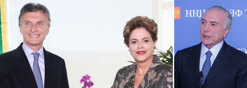 Presidente Dilma Rousseff embarcou nesta manhã para a Argentina, para assistir a posse do presidente eleito Mauricio Macri; no lugar de Dilma assume o vice-presidente Michel Temer, em meio às acusações de conspiração, em conjunto com o aliado Eduardo Cunha e com a oposição para derrubar a presidente pelo impeachment na Câmara (Foto: Paulo Emílio) Presidente Dilma Rousseff embarcou nesta manhã para a Argentina, para assistir a posse do presidente eleito Mauricio Macri; no lugar de Dilma assume o vice-presidente Michel Temer, em meio às acusações de conspiração, em conjunto com o aliado Eduardo Cunha e com a oposição para derrubar a presidente pelo impeachment na Câmara