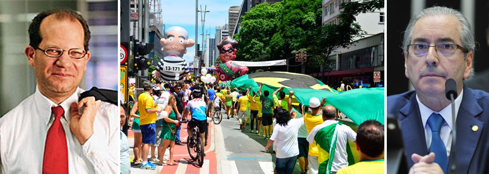 Para o jornalista e blogueiro do G1 Hélio Gurovitz, o fracasso dos protestos pelo impeachment nesse domingo enfraqueceu a causa golpista; "Antes de tomar qualquer decisão, os políticos ouvem as ruas. Foi o peso das manifestações que ampliou o apoio ao impedimento de Collor", afirma; ele culpou Eduardo Cunha pela decisão "intempestiva" de deflagrar o processo; "Seu gesto intempestivo foi melhor para o Planalto" (Foto: Aquiles Lins) Para o jornalista e blogueiro do G1 Hélio Gurovitz, o fracasso dos protestos pelo impeachment nesse domingo enfraqueceu a causa golpista; "Antes de tomar qualquer decisão, os políticos ouvem as ruas. Foi o peso das manifestações que ampliou o apoio ao impedimento de Collor", afirma; ele culpou Eduardo Cunha pela decisão "intempestiva" de deflagrar o processo; "Seu gesto intempestivo foi melhor para o Planalto"