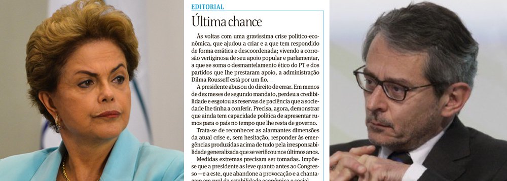 Otávio Frias Filho, um dos donos da Folha de S. Paulo, acredita que sim e foi isso o que ele fez, neste domingo, ao conceder à presidente Dilma Rousseff sua "última chance" de se manter no cargo para o qual foi eleita com 54 milhões de votos; no editorial de primeira página, fora dos padrões da Folha, Otavinho cobrou de Dilma que promova um corte draconiano das despesas do Estado; caso contrário, ele sugere que passará a apoiar seu impedimento; para um jornal que carrega a mancha de ter colaborado com a ditadura militar, não pega nada bem ameaçar contribuir para a deposição de uma presidente legitimamente eleita; aliás, se Dilma não aceitar as ordens de Frias, o que ele fará? Apontará os canhões da Barão de Limeira para o Palácio do Planalto? (Foto: Leonardo Attuch) www.brasil247.com - Otávio Frias Filho, um dos donos da Folha de S. Paulo, acredita que sim e foi isso o que ele fez, neste domingo, ao conceder à presidente Dilma Rousseff sua "última chance" de se manter no cargo para o qual foi eleita com 54 milhões de votos; no editorial de primeira página, fora dos padrões da Folha, Otavinho cobrou de Dilma que promova um corte draconiano das despesas do Estado; caso contrário, ele sugere que passará a apoiar seu impedimento; para um jornal que carrega a mancha de ter colaborado com a ditadura militar, não pega nada bem ameaçar contribuir para a deposição de uma presidente legitimamente eleita; aliás, se Dilma não aceitar as ordens de Frias, o que ele fará? Apontará os canhões da Barão de Limeira para o Palácio do Planalto?
