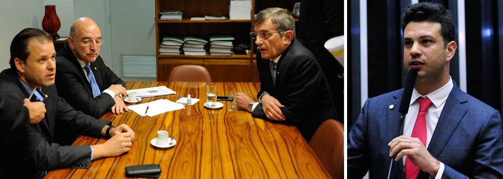 Insatisfeita com as indicações do líder Leonardo Picciani (PMDB-RJ), que apoia o governo Dilma, para compor a comissão de impeachment na Câmara, ala pró-golpe do PMDB protocolou nesta manhã pedido de afastamento do parlamentar; em seu lugar, assume o deputado Leonardo Quintão (PMDB-MG); pedido teve 35 assinaturas, uma a mais que o necessário (Foto: Gisele Federicce) Insatisfeita com as indicações do líder Leonardo Picciani (PMDB-RJ), que apoia o governo Dilma, para compor a comissão de impeachment na Câmara, ala pró-golpe do PMDB protocolou nesta manhã pedido de afastamento do parlamentar; em seu lugar, assume o deputado Leonardo Quintão (PMDB-MG); pedido teve 35 assinaturas, uma a mais que o necessário