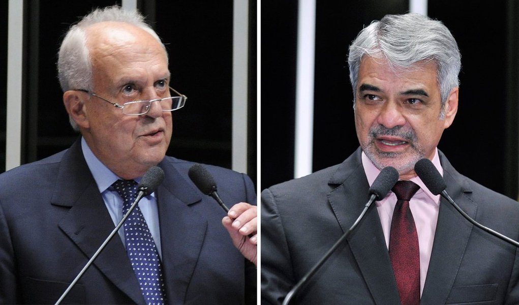 Críticas vêm sendo feitas não apenas por integrantes da base aliada, mas até por peemedebistas, como o deputado Jarbas Vasconcelos (PMDB-PE); presidente da Câmara tem provocado o governo no sentido de criar obstruções para o início da sessão conjunta do Congresso Nacional que analisará os vetos da presidente Dilma caso não seja colocado em pauta o veto que proibiu o financiamento empresarial de campanhas; "Isso é chantagem, é um absurdo", disse Vasconcelos; já o líder do PT no Senado, Humberto Costa (PE), afirmou que os petistas não iriam "ceder aos caprichos do presidente da Câmara" (Foto: Gisele Federicce) Críticas vêm sendo feitas não apenas por integrantes da base aliada, mas até por peemedebistas, como o deputado Jarbas Vasconcelos (PMDB-PE); presidente da Câmara tem provocado o governo no sentido de criar obstruções para o início da sessão conjunta do Congresso Nacional que analisará os vetos da presidente Dilma caso não seja colocado em pauta o veto que proibiu o financiamento empresarial de campanhas; "Isso é chantagem, é um absurdo", disse Vasconcelos; já o líder do PT no Senado, Humberto Costa (PE), afirmou que os petistas não iriam "ceder aos caprichos do presidente da Câmara"