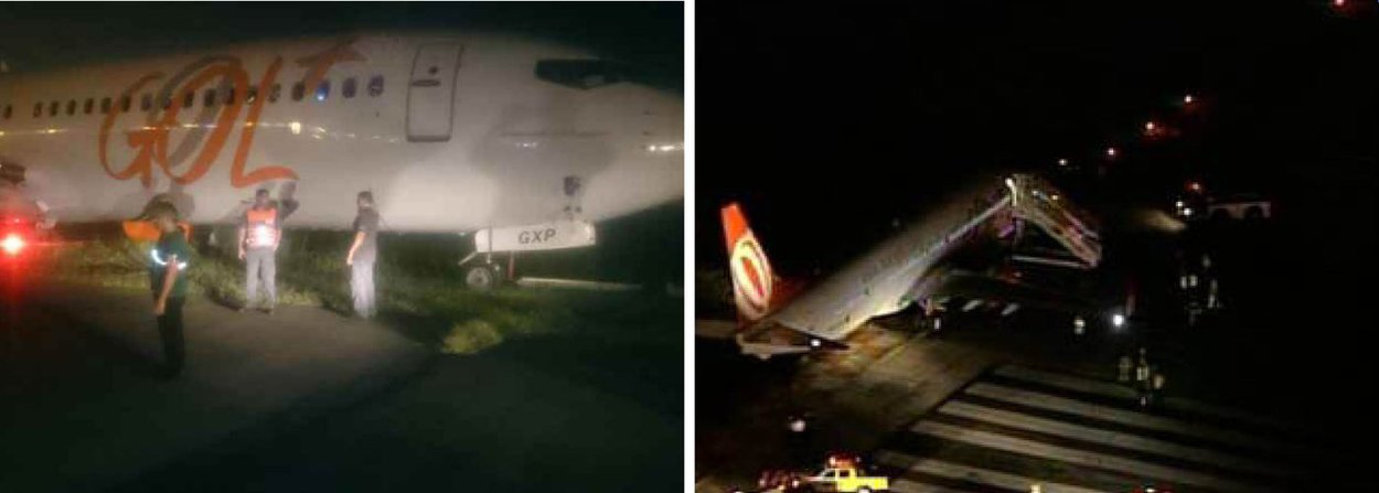Um avião da companhia aérea Gol derrapou enquanto se preparava para decolar do aeroporto Santos Dumont, no Rio de Janeiro, nesta sexta (25); de acordo com a assessoria de imprensa, ninguém se feriu e os passageiros foram retirados da aeronave; o avião, que voaria para Belo Horizonte, parou a poucos metros da baía de Guanabara; uma roda da aeronave está atolada e, por conta disso, há dificuldades para a retirada da aeronave da pista (Foto: Valter Lima) Um avião da companhia aérea Gol derrapou enquanto se preparava para decolar do aeroporto Santos Dumont, no Rio de Janeiro, nesta sexta (25); de acordo com a assessoria de imprensa, ninguém se feriu e os passageiros foram retirados da aeronave; o avião, que voaria para Belo Horizonte, parou a poucos metros da baía de Guanabara; uma roda da aeronave está atolada e, por conta disso, há dificuldades para a retirada da aeronave da pista