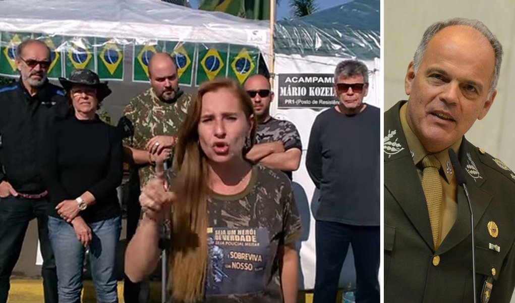 “O Comando Militar do Sudeste não se manifesta sobre atos políticos. O posicionamento do Exército Brasileiro, em qualquer circunstância, é de atuar com isenção e dentro da legitimidade e legalidade, conforme o previsto no Art. 142 da Constituição Federal”, respondeu, em nota, o responsável pelo Comando Militar do Sudeste, general João Camilo Pires de Campos, sobre um grupo de homens e mulheres – e até crianças – que montou um acampamento em frente ao quartel-general do Exército em São Paulo para pedir um golpe militar contra a presidente Dilma (Foto: Eduardo Guimarães) “O Comando Militar do Sudeste não se manifesta sobre atos políticos. O posicionamento do Exército Brasileiro, em qualquer circunstância, é de atuar com isenção e dentro da legitimidade e legalidade, conforme o previsto no Art. 142 da Constituição Federal”, respondeu, em nota, o responsável pelo Comando Militar do Sudeste, general João Camilo Pires de Campos, sobre um grupo de homens e mulheres – e até crianças – que montou um acampamento em frente ao quartel-general do Exército em São Paulo para pedir um golpe militar contra a presidente Dilma