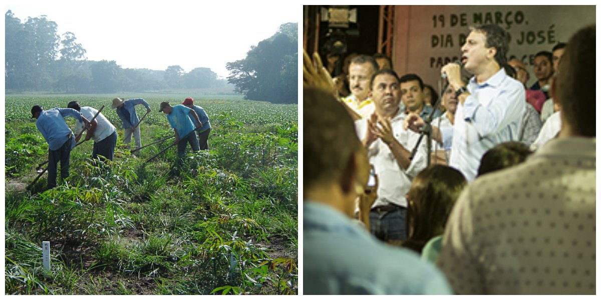 Ontem, Dia de São José, padroeiro do Ceará, o governador Camilo Santana anunciou um pacote de investimentos de mais de R$ 180 milhões em benefícios na área de abastecimento d'água e desenvolvimento rural. Agricultores e agricultoras de mais de vinte municípios foram contemplados com os projetos anunciados ontem (Foto: Fatima 247) Ontem, Dia de São José, padroeiro do Ceará, o governador Camilo Santana anunciou um pacote de investimentos de mais de R$ 180 milhões em benefícios na área de abastecimento d'água e desenvolvimento rural. Agricultores e agricultoras de mais de vinte municípios foram contemplados com os projetos anunciados ontem