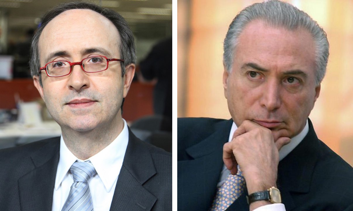 Colunista da Veja Reinaldo Azevedo se recusa a aceitar como verdadeiros os números divulgados em pesquisa Datafolha neste domingo que mostram queda do apoio popular ao impeachment da presidente Dilma Rousseff e aumento de apoio ao afastamento do vice, Michel Temer; "Não faz sentido, a meu ver, o Datafolha indagar se as pessoas são favoráveis ao impeachment de Michel Temer. Trata-se de um erro brutal cometido pelo instituto, ao qual a Folha dá enorme destaque porque, suponho, encomendou o levantamento", diz ele (Foto: Romulo Faro) Colunista da Veja Reinaldo Azevedo se recusa a aceitar como verdadeiros os números divulgados em pesquisa Datafolha neste domingo que mostram queda do apoio popular ao impeachment da presidente Dilma Rousseff e aumento de apoio ao afastamento do vice, Michel Temer; "Não faz sentido, a meu ver, o Datafolha indagar se as pessoas são favoráveis ao impeachment de Michel Temer. Trata-se de um erro brutal cometido pelo instituto, ao qual a Folha dá enorme destaque porque, suponho, encomendou o levantamento", diz ele