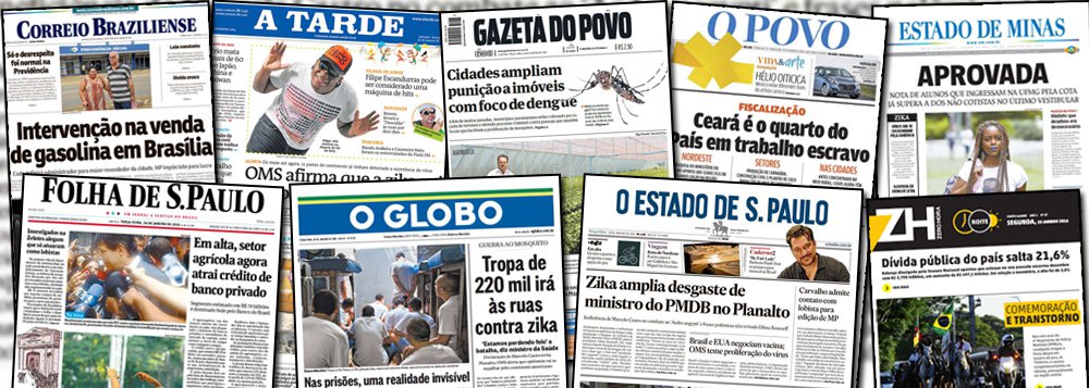 O IVC, que mede a circulação dos jornais brasileiros, divulgou os dados de audiência de publicações como Folha, Globo, Estado de S.Paulo, Estado de Minas e Correio Braziliense, em 2015; os números revelam que o consumo de informação por esses meios desabou ao longo do ano passado, e não apenas nas edições impressas, como também no digital; uma das explicações para o tombo é a expansão da internet; uma segunda é o modelo de cobrança por conteúdo, que tem pouca receptividade no Brasil; e uma terceira razão pode ser o engajamento político dessas publicações, que optaram por uma agenda extremamente negativa nos últimos anos; Folha caiu 15,1%; Estado 8,9% e Globo 5,5% (Foto: Leonardo Attuch) O IVC, que mede a circulação dos jornais brasileiros, divulgou os dados de audiência de publicações como Folha, Globo, Estado de S.Paulo, Estado de Minas e Correio Braziliense, em 2015; os números revelam que o consumo de informação por esses meios desabou ao longo do ano passado, e não apenas nas edições impressas, como também no digital; uma das explicações para o tombo é a expansão da internet; uma segunda é o modelo de cobrança por conteúdo, que tem pouca receptividade no Brasil; e uma terceira razão pode ser o engajamento político dessas publicações, que optaram por uma agenda extremamente negativa nos últimos anos; Folha caiu 15,1%; Estado 8,9% e Globo 5,5%
