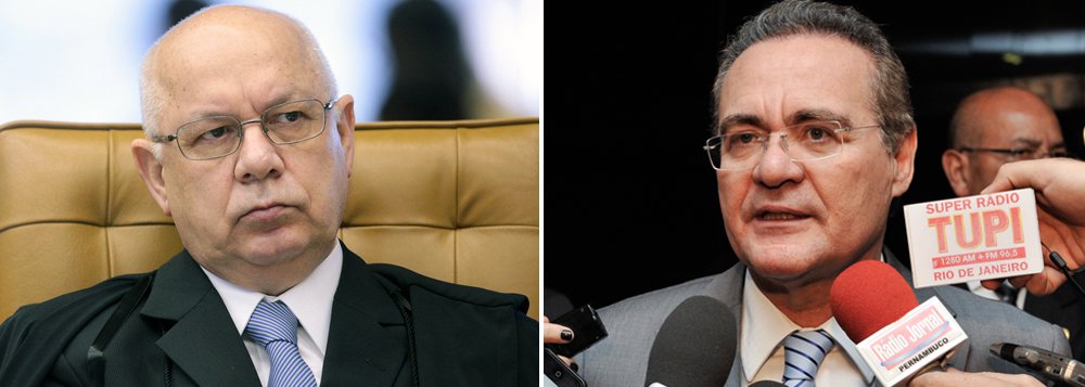 Em resposta ao pedido do procurador-geral da República, Rodrigo Janot, ministro Teori Zavascki disse que ele não havia conseguido demonstrar ligação do presidente do Senado, Renan Calheiros (PMDB-AL), com possíveis crimes relacionados a contratos da Transpetro, subsidiária da Petrobras; “Ainda que haja indícios de vínculo dessa pessoa com o suposto desvio de recursos decorrentes de contratos firmados pela Transpetro, o Ministério Público não se desincumbiu do ônus de demonstrar de que forma esse vínculo se relaciona com os eventuais crimes”, completou (Foto: Roberta Namour) Em resposta ao pedido do procurador-geral da República, Rodrigo Janot, ministro Teori Zavascki disse que ele não havia conseguido demonstrar ligação do presidente do Senado, Renan Calheiros (PMDB-AL), com possíveis crimes relacionados a contratos da Transpetro, subsidiária da Petrobras; “Ainda que haja indícios de vínculo dessa pessoa com o suposto desvio de recursos decorrentes de contratos firmados pela Transpetro, o Ministério Público não se desincumbiu do ônus de demonstrar de que forma esse vínculo se relaciona com os eventuais crimes”, completou