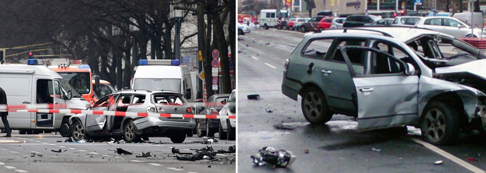 A polícia da Alemanha suspeita que um dispositivo explosivo provocou a explosão de um carro que resultou na morte do motorista em uma rua no centro de Berlim nesta terça-feira (15); a área foi isolada e peritos investigam se há mais explosivos no local (Foto: Paulo Emílio) A polícia da Alemanha suspeita que um dispositivo explosivo provocou a explosão de um carro que resultou na morte do motorista em uma rua no centro de Berlim nesta terça-feira (15); a área foi isolada e peritos investigam se há mais explosivos no local