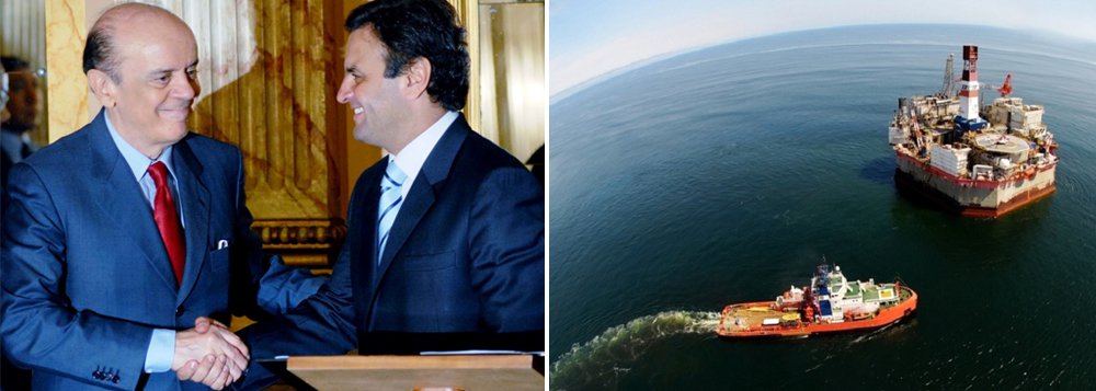 Presidente do PSDB, senador tucano Aécio Neves critica decisão da Petrobras de vender ativos para equilibrar caixa e diz que a produção futura do pré-sal será comprometida; como solução, sugere “a discussão no Congresso da proposta do senador José Serra, que propõe mudanças importantes no modelo da partilha, acabando com obrigatoriedades que hoje engessam o bom funcionamento da empresa”; a presidente Dilma Rousseff disse recentemente que não faz sentido fazer leilões agora, com os menores preços da história; "A menos que alguém queira doar", afirmou (Foto: Roberta Namour) Presidente do PSDB, senador tucano Aécio Neves critica decisão da Petrobras de vender ativos para equilibrar caixa e diz que a produção futura do pré-sal será comprometida; como solução, sugere “a discussão no Congresso da proposta do senador José Serra, que propõe mudanças importantes no modelo da partilha, acabando com obrigatoriedades que hoje engessam o bom funcionamento da empresa”; a presidente Dilma Rousseff disse recentemente que não faz sentido fazer leilões agora, com os menores preços da história; "A menos que alguém queira doar", afirmou