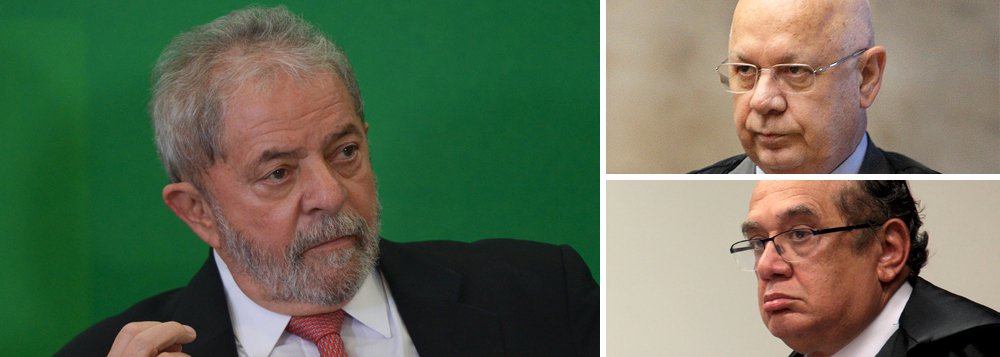 Advogados do ex-presidente Lula ingressaram com ação no Supremo Tribunal Federal (STF), solicitando que o ministro Teori Zavascki reafirme sua competência para analisar as ações contra Lula remetidas ao STF no último dia 16, após o juiz Sérgio Moro declinar de fazê-lo; Roberto Teixeira e Cristiano Zanin afirmam que não cabia ao ministro Gilmar Mendes, ao analisar as ações do PSDB e do PPS, definir o órgão competente para dar continuidade às investigações que procuram envolver o ex-presidente; na sexta-feira, já havia sido pedido a Teori Zavascki providências para preservar o sigilo das gravações decorrentes de interceptações telefônicas, como estabelece a lei; ministro Gilmar Mendes suspendeu a posse do ex-presidente Lula e remeteu a ação contra o ex-presidente para o juiz Sérgio Moro (Foto: Aquiles Lins) Advogados do ex-presidente Lula ingressaram com ação no Supremo Tribunal Federal (STF), solicitando que o ministro Teori Zavascki reafirme sua competência para analisar as ações contra Lula remetidas ao STF no último dia 16, após o juiz Sérgio Moro declinar de fazê-lo; Roberto Teixeira e Cristiano Zanin afirmam que não cabia ao ministro Gilmar Mendes, ao analisar as ações do PSDB e do PPS, definir o órgão competente para dar continuidade às investigações que procuram envolver o ex-presidente; na sexta-feira, já havia sido pedido a Teori Zavascki providências para preservar o sigilo das gravações decorrentes de interceptações telefônicas, como estabelece a lei; ministro Gilmar Mendes suspendeu a posse do ex-presidente Lula e remeteu a ação contra o ex-presidente para o juiz Sérgio Moro