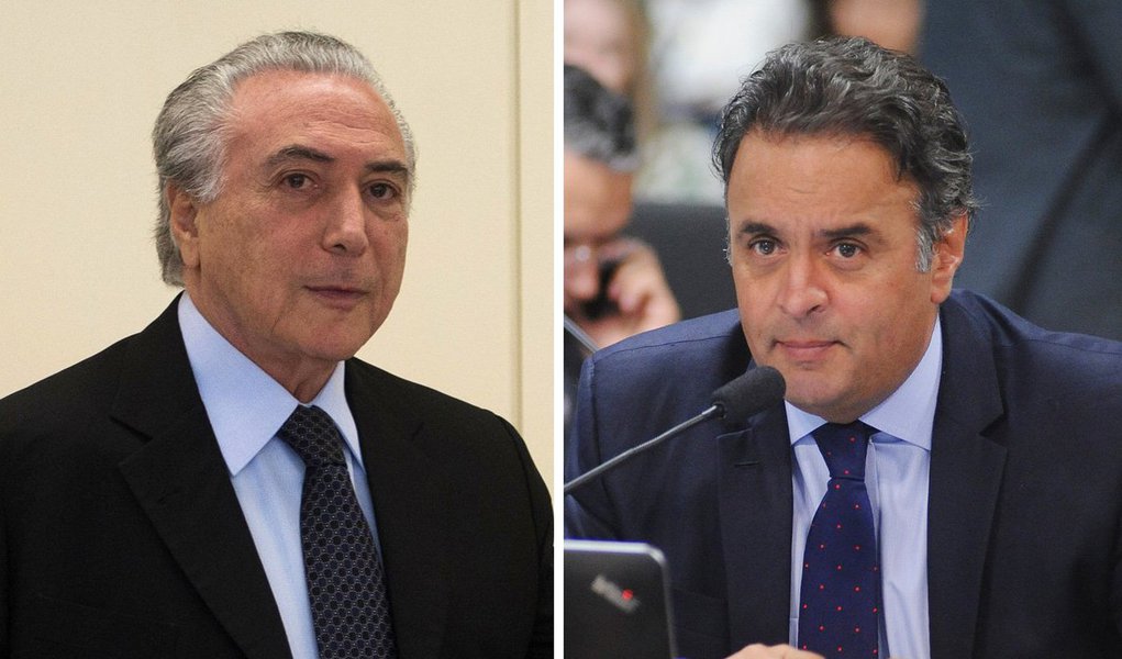 Membros do PMDB e do PSDB no Senado começam a articular um acordo que passa pelo apoio dos tucanos a um eventual governo do vice-presidente Michel Temer, presidente nacional do PMDB, caso a presidente Dilma sofra o impeachment; a negociação tem como objetivo aprovar uma emenda que impõe o fim da reeleição e que poderá ser votada em breve no Parlamento; a medida permitiria a sigla tucana, presidida pelo senador Aécio Neves (MG), a apoiar um eventual governo Temer até 2018 sem que ele pudesse se reeleger; por sua vez, até a próxima eleição, a sigla peemedebista teria o apoio do PSDB, que detém umas das maiores bancadas no Congresso (Foto: Leonardo Lucena) Membros do PMDB e do PSDB no Senado começam a articular um acordo que passa pelo apoio dos tucanos a um eventual governo do vice-presidente Michel Temer, presidente nacional do PMDB, caso a presidente Dilma sofra o impeachment; a negociação tem como objetivo aprovar uma emenda que impõe o fim da reeleição e que poderá ser votada em breve no Parlamento; a medida permitiria a sigla tucana, presidida pelo senador Aécio Neves (MG), a apoiar um eventual governo Temer até 2018 sem que ele pudesse se reeleger; por sua vez, até a próxima eleição, a sigla peemedebista teria o apoio do PSDB, que detém umas das maiores bancadas no Congresso
