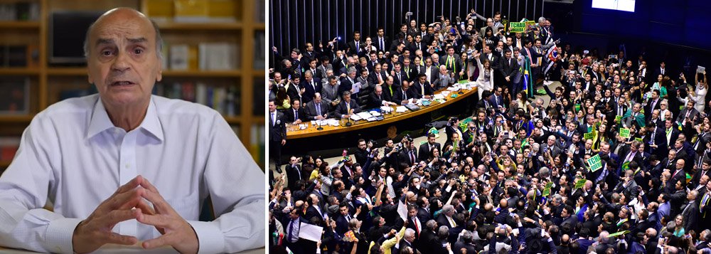 "Pela primeira vez em 70 anos senti vergonha de ser brasileiro. Culpa da TV, que me manteve hipnotizado na frente da tela, enquanto transmitia a votação do impeachment na Câmara, duas semanas atrás", diz o médico e escritor Drauzio Varella, sobre a votação de 17 de abril; "Todos sabem que é lamentável o nível da maioria de nossos deputados, mas vê-los em conjunto despejando cretinices no microfone foi assistir a um espetáculo deprimente protagonizado por exibicionistas espertalhões, travestidos em patriotas tementes a Deus" (Foto: Leonardo Attuch) "Pela primeira vez em 70 anos senti vergonha de ser brasileiro. Culpa da TV, que me manteve hipnotizado na frente da tela, enquanto transmitia a votação do impeachment na Câmara, duas semanas atrás", diz o médico e escritor Drauzio Varella, sobre a votação de 17 de abril; "Todos sabem que é lamentável o nível da maioria de nossos deputados, mas vê-los em conjunto despejando cretinices no microfone foi assistir a um espetáculo deprimente protagonizado por exibicionistas espertalhões, travestidos em patriotas tementes a Deus"