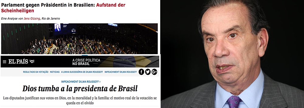 "Muitos na esquerda brasileira acreditam que os EUA estão planejando ativamente a instabilidade atual no país com o propósito de se livrar de um partido de esquerda que se apoiou fortemente no comércio com a China, e colocar no lugar dele um governo mais favorável aos EUA que nunca poderia ganhar uma eleição por conta própria. Embora não tenha surgido nenhuma evidência que comprove essa teoria, uma viagem aos EUA, pouco divulgada, de um dos principais líderes da oposição brasileira deve provavelmente alimentar essas preocupações", diz o site The Intercept, do jornalista Glen Greenwald (Foto: Roberta Namour) "Muitos na esquerda brasileira acreditam que os EUA estão planejando ativamente a instabilidade atual no país com o propósito de se livrar de um partido de esquerda que se apoiou fortemente no comércio com a China, e colocar no lugar dele um governo mais favorável aos EUA que nunca poderia ganhar uma eleição por conta própria. Embora não tenha surgido nenhuma evidência que comprove essa teoria, uma viagem aos EUA, pouco divulgada, de um dos principais líderes da oposição brasileira deve provavelmente alimentar essas preocupações", diz o site The Intercept, do jornalista Glen Greenwald