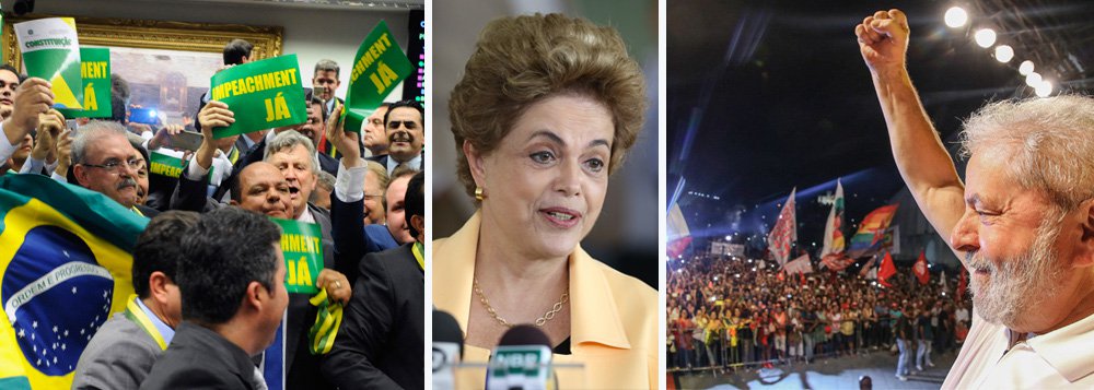 "Apesar do triunfalismo dos jornais, que já falam até em 'legado de Dilma', como fez a Folha, e do rasga-fantasia de Temer, o jogo continua, embora a oposição tenha tido mais votos que o esperado na comissão especial do chamado impeachment. E isso aconteceu enquanto 50 mil pessoas gritavam contra o golpe e aplaudiam Lula nos Arcos da Lapa, no Rio", escreve Tereza Cruvinel, colunista do 247; "Agora, na contagem regressiva para a votação no plenário, entram fortemente em cena os fatores externos destinados a influenciar a disposição dos votantes", acrescenta a jornalista, citando entre eles a Lava Jato, a mídia e o vice Michel Temer; "Mas seja qual for o desfecho de domingo, estaremos ainda muito longe do fim da crise", completa Tereza (Foto: Tereza Cruvinel) "Apesar do triunfalismo dos jornais, que já falam até em 'legado de Dilma', como fez a Folha, e do rasga-fantasia de Temer, o jogo continua, embora a oposição tenha tido mais votos que o esperado na comissão especial do chamado impeachment. E isso aconteceu enquanto 50 mil pessoas gritavam contra o golpe e aplaudiam Lula nos Arcos da Lapa, no Rio", escreve Tereza Cruvinel, colunista do 247; "Agora, na contagem regressiva para a votação no plenário, entram fortemente em cena os fatores externos destinados a influenciar a disposição dos votantes", acrescenta a jornalista, citando entre eles a Lava Jato, a mídia e o vice Michel Temer; "Mas seja qual for o desfecho de domingo, estaremos ainda muito longe do fim da crise", completa Tereza