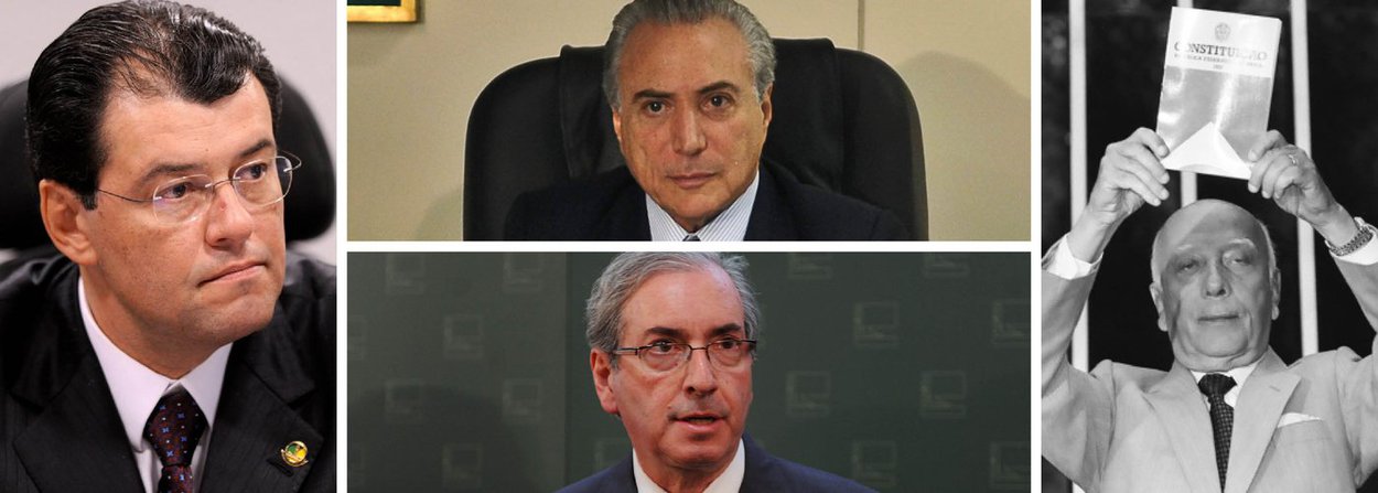 Ministro de Minas e Energia e senador pelo PMDB, Eduardo Braga afirmou nesta terça-feira, 8, que é uma minoria a ala do partido, ligada ao vice-presidente Michel Temer e ao presidente da Câmara, Eduardo Cunha, que defende uma ruptura da ordem democrática; "Lamento muito porque, primeiro, o PMDB é partido que tem história no Brasil e tem uma história com democracia. O PMDB não tem histórico nem perfil de golpe", disse o ministro; "A posição majoritária é pela legalidade e pela manutenção do voto direto", acrescentou; maior símbolo do PMDB, Ulysses Guimarães foi um dos principais articuladores da Constituição de 1988, proíbe impeachment de presidente sem a existência de um crime (Foto: Aquiles Lins) Ministro de Minas e Energia e senador pelo PMDB, Eduardo Braga afirmou nesta terça-feira, 8, que é uma minoria a ala do partido, ligada ao vice-presidente Michel Temer e ao presidente da Câmara, Eduardo Cunha, que defende uma ruptura da ordem democrática; "Lamento muito porque, primeiro, o PMDB é partido que tem história no Brasil e tem uma história com democracia. O PMDB não tem histórico nem perfil de golpe", disse o ministro; "A posição majoritária é pela legalidade e pela manutenção do voto direto", acrescentou; maior símbolo do PMDB, Ulysses Guimarães foi um dos principais articuladores da Constituição de 1988, proíbe impeachment de presidente sem a existência de um crime