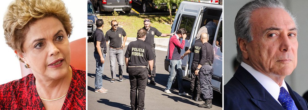 "Dilma foi derrubada não porque rouba, mas porque não rouba. Foi derrubada pela maioria que rouba e cuja última esperança de fugir da cadeia era tirá-la da frente e colocar no seu lugar um político experiente, igual a eles, que sabe onde aperta o sapato. Se ele também não resolver o problema deles, não tenham dúvida: vão derrubá-lo também", afirma o colunista Alex Solnik; ele cita como exemplo a "queda" do cotado para a Justiça do governo Temer, Cláudio Mariz de Oliveira, que criticou a Lava Jato; "Sim, ele caiu, mas não por ser contra a Lava Jato e sim por tê-la criticado publicamente. Temer sabe que não se pode acabar com a Lava Jato à luz do dia, ela tem que ser parada nos bastidores, nas sombras, na calada da noite, que é onde ele sabe agir melhor do que ninguém", afirma; leia íntegra (Foto: Alex Solnik) "Dilma foi derrubada não porque rouba, mas porque não rouba. Foi derrubada pela maioria que rouba e cuja última esperança de fugir da cadeia era tirá-la da frente e colocar no seu lugar um político experiente, igual a eles, que sabe onde aperta o sapato. Se ele também não resolver o problema deles, não tenham dúvida: vão derrubá-lo também", afirma o colunista Alex Solnik; ele cita como exemplo a "queda" do cotado para a Justiça do governo Temer, Cláudio Mariz de Oliveira, que criticou a Lava Jato; "Sim, ele caiu, mas não por ser contra a Lava Jato e sim por tê-la criticado publicamente. Temer sabe que não se pode acabar com a Lava Jato à luz do dia, ela tem que ser parada nos bastidores, nas sombras, na calada da noite, que é onde ele sabe agir melhor do que ninguém", afirma; leia íntegra