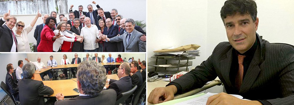 Para o colunista do 247 Paulo Moreira Leite, "a decisão de Valter Araújo, membro do Conselho Nacional do Ministério Público, que suspendeu o depoimento de Lula marcado para esta quarta-feira no Fórum da Barra Funda, em São Paulo, merece um aplauso demorado"; "Pelo caráter arbitrário e exibicionista, típico da Justiça do Espetáculo, a audiência de Lula seria um espetáculo indecente", avalia o jornalista; PML acrescenta que, "embora não seja definitiva, a decisão representa um revés importante nas investigações contra Lula, que têm acumulado um impressionante conjunto de contradições"; apesar da suspensão do depoimento, uma comitiva de deputados do PT foi a São Paulo em desagravo a Lula (Foto: Paulo Moreira Leite) www.brasil247.com - Para o colunista do 247 Paulo Moreira Leite, "a decisão de Valter Araújo, membro do Conselho Nacional do Ministério Público, que suspendeu o depoimento de Lula marcado para esta quarta-feira no Fórum da Barra Funda, em São Paulo, merece um aplauso demorado"; "Pelo caráter arbitrário e exibicionista, típico da Justiça do Espetáculo, a audiência de Lula seria um espetáculo indecente", avalia o jornalista; PML acrescenta que, "embora não seja definitiva, a decisão representa um revés importante nas investigações contra Lula, que têm acumulado um impressionante conjunto de contradições"; apesar da suspensão do depoimento, uma comitiva de deputados do PT foi a São Paulo em desagravo a Lula