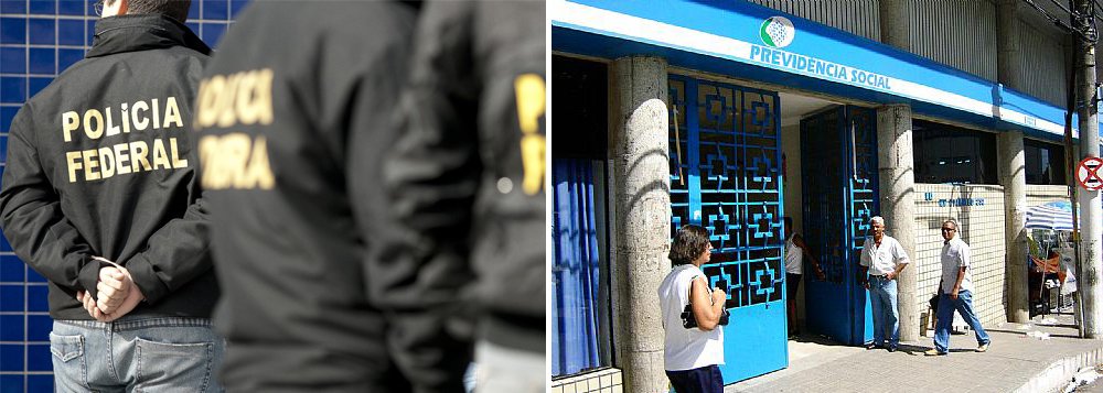A Operação Capinagem, deflagrada pela Superintendência Regional da Polícia Federal (PF) em Alagoas, resultou no afastamento de quatro servidores do Instituto Nacional de Seguridade Social (INSS), demissão de outros dois, além de um que foi indiciado por fraudes contra a Previdência Social; irregularidades vinham sendo investigadas desde 2010, quando houve uma auditoria interna no INSS. 27 mandados de busca e apreensão e 32 de condução coercitiva foram cumpridos nesta terça-feira (15) (Foto: Voney Malta) A Operação Capinagem, deflagrada pela Superintendência Regional da Polícia Federal (PF) em Alagoas, resultou no afastamento de quatro servidores do Instituto Nacional de Seguridade Social (INSS), demissão de outros dois, além de um que foi indiciado por fraudes contra a Previdência Social; irregularidades vinham sendo investigadas desde 2010, quando houve uma auditoria interna no INSS. 27 mandados de busca e apreensão e 32 de condução coercitiva foram cumpridos nesta terça-feira (15)