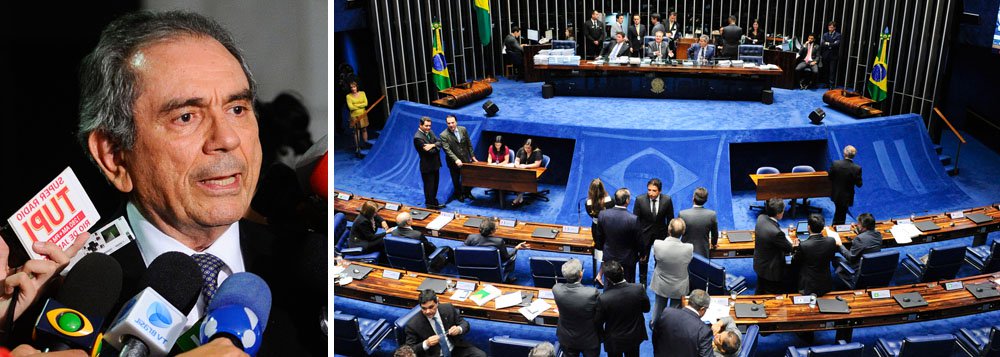 O plenário do Senado deve votar no dia 12 de maio a admissibilidade do impeachment contra a presidente Dilma, calcula o futuro presidente da comissão especial que analisará o tema na Casa, em votação que resultará no afastamento imediato da presidente por até 180 dias, caso seja aceita a denúncia; nesta segunda-feira, os 21 titulares e 21 suplentes da comissão especial serão eleitos pelo plenário; segundo o senador Raimundo Lira (PMDB-PB), na manhã da terça (26) ocorrerá a eleição do presidente da comissão--cargo para o qual ele foi indicado por pertencer à maior bancada da Casa--, e a escolha do relator (Foto: Leonardo Lucena) O plenário do Senado deve votar no dia 12 de maio a admissibilidade do impeachment contra a presidente Dilma, calcula o futuro presidente da comissão especial que analisará o tema na Casa, em votação que resultará no afastamento imediato da presidente por até 180 dias, caso seja aceita a denúncia; nesta segunda-feira, os 21 titulares e 21 suplentes da comissão especial serão eleitos pelo plenário; segundo o senador Raimundo Lira (PMDB-PB), na manhã da terça (26) ocorrerá a eleição do presidente da comissão--cargo para o qual ele foi indicado por pertencer à maior bancada da Casa--, e a escolha do relator