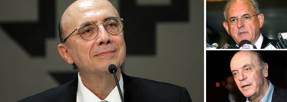 Em seu eventual futuro governo, caso venha a substituir a presidente Dilma Rousseff, Michel Temer escala como homem forte da economia Henrique Meirelles, segundo a colunista Mônica Bergamo; Nelson Jobim, do PMDB, também voltaria ao comando do Ministério da Justiça; já o senador José Serra (PSDB-SP) entraria em uma pasta forte, mas sem qualquer interferência na área econômica, por ser “rejeitado pelo mercado financeiro” (Foto: Roberta Namour) Em seu eventual futuro governo, caso venha a substituir a presidente Dilma Rousseff, Michel Temer escala como homem forte da economia Henrique Meirelles, segundo a colunista Mônica Bergamo; Nelson Jobim, do PMDB, também voltaria ao comando do Ministério da Justiça; já o senador José Serra (PSDB-SP) entraria em uma pasta forte, mas sem qualquer interferência na área econômica, por ser “rejeitado pelo mercado financeiro”