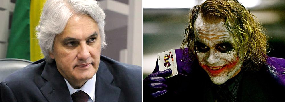 Após a divulgação do conteúdo de sua colaboração premiada na Lava Jato, o senador Delcídio do Amaral (ex-PT-MS) se comparou ao vilão Coringa, em "Batman, o Cavaleiro das Trevas"; "Eu não sou vilão. Eu não sou bandido. Eu sou um profeta do caos", disse; ele ainda ironizou Aloizio Mercadante, ministro da Educação, que acusa de tentar evitar sua delação oferecendo apoio financeiro e lobby junto ao STF; "Amigo? Ele é amigo da onça! Onde ele era meu amigo? Minha história toda no Senado é de briga com ele. Todo mundo sabe disso", rebateu (Foto: Roberta Namour) Após a divulgação do conteúdo de sua colaboração premiada na Lava Jato, o senador Delcídio do Amaral (ex-PT-MS) se comparou ao vilão Coringa, em "Batman, o Cavaleiro das Trevas"; "Eu não sou vilão. Eu não sou bandido. Eu sou um profeta do caos", disse; ele ainda ironizou Aloizio Mercadante, ministro da Educação, que acusa de tentar evitar sua delação oferecendo apoio financeiro e lobby junto ao STF; "Amigo? Ele é amigo da onça! Onde ele era meu amigo? Minha história toda no Senado é de briga com ele. Todo mundo sabe disso", rebateu