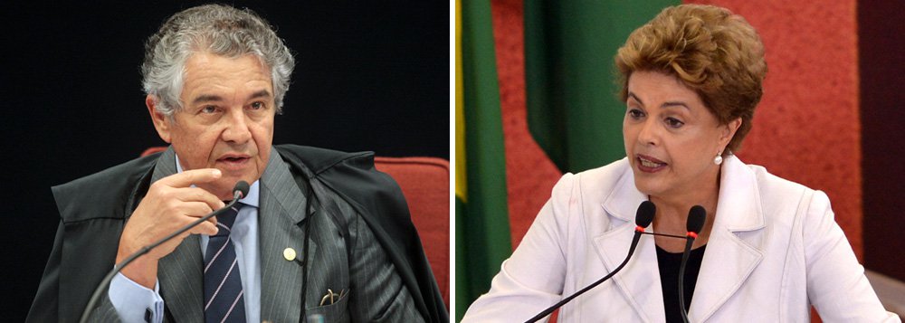 Ministro do Supremo Tribunal Federal Marco Aurélio Mello concordou com o argumento da presidente Dilma de que se não houver crime de responsabilidade, o impeachment configura golpe; "Acertada a premissa, ela tem toda razão. Se não houver fato jurídico que respalde o processo de impedimento, esse processo não se enquadra em figurino legal e transparece como golpe", afirmou; para ele, afastar Dilma do cargo não vai resolver a crise política e econômica do País; ao "contrário", haverá possibilidade de conflitos sociais, acrescentou; para o magistrado, governo e oposição deveriam juntar-se para "combater a crise que afeta o trabalhador, a mesa do trabalhador, que é a crise econômico-financeira"; Marco Aurélio quis saber "por que insistem em inviabilizar a governança pátria. Nós não sabemos" (Foto: Paulo Emílio) www.brasil247.com - Ministro do Supremo Tribunal Federal Marco Aurélio Mello concordou com o argumento da presidente Dilma de que se não houver crime de responsabilidade, o impeachment configura golpe; "Acertada a premissa, ela tem toda razão. Se não houver fato jurídico que respalde o processo de impedimento, esse processo não se enquadra em figurino legal e transparece como golpe", afirmou; para ele, afastar Dilma do cargo não vai resolver a crise política e econômica do País; ao "contrário", haverá possibilidade de conflitos sociais, acrescentou; para o magistrado, governo e oposição deveriam juntar-se para "combater a crise que afeta o trabalhador, a mesa do trabalhador, que é a crise econômico-financeira"; Marco Aurélio quis saber "por que insistem em inviabilizar a governança pátria. Nós não sabemos"