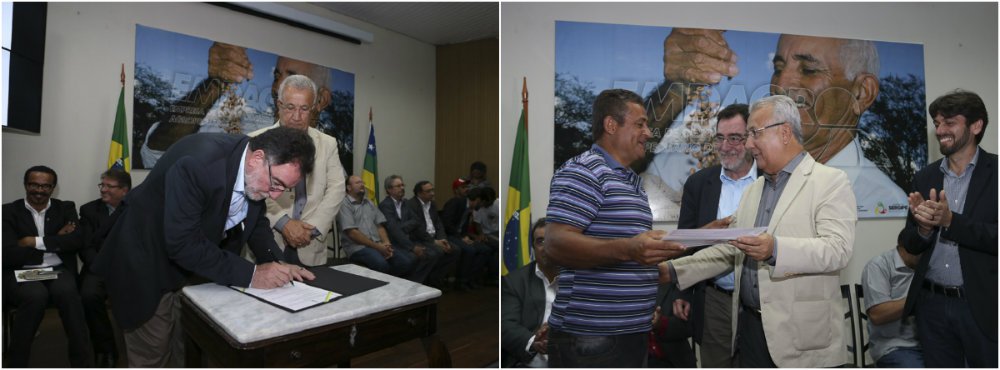 O governador Jackson Barreto e o ministro do Desenvolvimento Agrário, Patrus Ananias, lançaram ontem, em Aracaju, o Plano Safra da Agricultura Familiar para o próximo ano; a expectativa é que Sergipe receba até R$ 211 milhões para financiamento, elevando o número de contratos para 43 mil; “Nós trabalhamos com a visão geral do estado, mas sem perder a perspectiva do homem do campo. E acredito que a agricultura familiar tem sido o esteio na geração de emprego e renda para nossa população, sendo o Pronaf um compromisso social do governo”, disse JB (Foto: Valter Lima) O governador Jackson Barreto e o ministro do Desenvolvimento Agrário, Patrus Ananias, lançaram ontem, em Aracaju, o Plano Safra da Agricultura Familiar para o próximo ano; a expectativa é que Sergipe receba até R$ 211 milhões para financiamento, elevando o número de contratos para 43 mil; “Nós trabalhamos com a visão geral do estado, mas sem perder a perspectiva do homem do campo. E acredito que a agricultura familiar tem sido o esteio na geração de emprego e renda para nossa população, sendo o Pronaf um compromisso social do governo”, disse JB