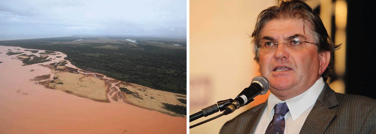 Secretário de Meio Ambiente da Bahia, Eugênio Spengler, afirmou nesta sexta-feira, 8, que foram identificadas manchas nas regiões de Abrolhos e Porto Seguro; ele disse, entretanto, que não é possível dizer se elas são resultado da lama da barragem da mineradora Samarco; ele chegou a fa zer um sobrevoo na região e, mais cedo, negou que a lama da Samarco tenha atingido o santuário ecológico (Foto: Aquiles Lins) Secretário de Meio Ambiente da Bahia, Eugênio Spengler, afirmou nesta sexta-feira, 8, que foram identificadas manchas nas regiões de Abrolhos e Porto Seguro; ele disse, entretanto, que não é possível dizer se elas são resultado da lama da barragem da mineradora Samarco; ele chegou a fa zer um sobrevoo na região e, mais cedo, negou que a lama da Samarco tenha atingido o santuário ecológico