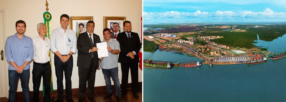 Os caminhões e outros veículos pesados que trafegam na ilha de São Luís com destino ao Porto do Itaqui agora gastarão menos tempo para manobrar do ponto de espera até o local de embarque e desembarque da carga; o governador do Maranhão, Flávio Dino, assinou ordem de serviço para realização de melhorias na BR-135, trecho do entroncamento de Pedrinhas ao Porto do Itaqui, no subtrecho do km 12, na Vila Collier; a obra está orçada em R$ 2,8 milhões e prevê a construção de uma rotatória com 460 metros de extensão
(Foto: Leonardo Lucena) Os caminhões e outros veículos pesados que trafegam na ilha de São Luís com destino ao Porto do Itaqui agora gastarão menos tempo para manobrar do ponto de espera até o local de embarque e desembarque da carga; o governador do Maranhão, Flávio Dino, assinou ordem de serviço para realização de melhorias na BR-135, trecho do entroncamento de Pedrinhas ao Porto do Itaqui, no subtrecho do km 12, na Vila Collier; a obra está orçada em R$ 2,8 milhões e prevê a construção de uma rotatória com 460 metros de extensão