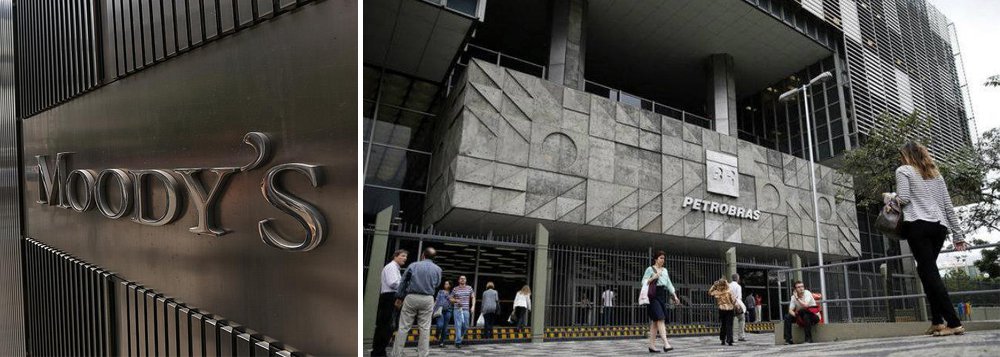 Agência de classificação de risco Moody's cortou a nota de crédito da Petrobras para "Ba3", ante 'Ba2"; agência também sinalizou que poderá fazer um novo rebaixamento do rating da estatal nos próximos meses; poucas horas antes, a Moody's já havia colocado o rating soberano brasileiro em revisão para rebaixamento (Foto: Paulo Emílio) Agência de classificação de risco Moody's cortou a nota de crédito da Petrobras para "Ba3", ante 'Ba2"; agência também sinalizou que poderá fazer um novo rebaixamento do rating da estatal nos próximos meses; poucas horas antes, a Moody's já havia colocado o rating soberano brasileiro em revisão para rebaixamento