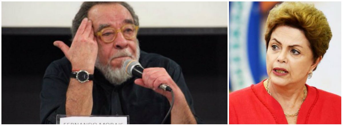 O jornalista e escritor Fernando Morais justificou seu posicionamento dizendo que golpe contra a presidente Dilma tem como objetivo entregar o Brasil ao capital internacional; segundo ele, ou o vice-presidente Michel Temer (PMDB) "vai apertar a garganta do povo e com isso vai tocar fogo no Brasil ou, se não fizer isso, não dura uma semana, porque os mesmos que estão derrubando Dilma o derrubarão também"; de acordo com o jornalista, o adeus ao Mercosul, à Unasul e ao BRICS compõe o programa que se completará com o corte de direitos sociais e trabalhistas (Foto: Leonardo Lucena) O jornalista e escritor Fernando Morais justificou seu posicionamento dizendo que golpe contra a presidente Dilma tem como objetivo entregar o Brasil ao capital internacional; segundo ele, ou o vice-presidente Michel Temer (PMDB) "vai apertar a garganta do povo e com isso vai tocar fogo no Brasil ou, se não fizer isso, não dura uma semana, porque os mesmos que estão derrubando Dilma o derrubarão também"; de acordo com o jornalista, o adeus ao Mercosul, à Unasul e ao BRICS compõe o programa que se completará com o corte de direitos sociais e trabalhistas