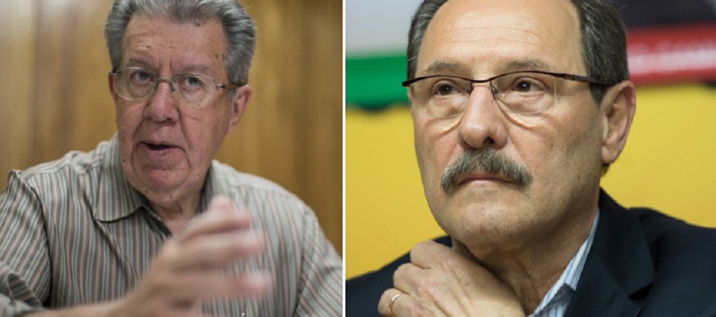 Ex-prefeito de Porto Alegre Raul Pont questiona se os defensores do impeachment da presidente Dilma Rousseff ingressarão também com um pedido de impeachment contra o governador do Rio Grande do Sul, José Ivo Sartori (PMDB), pela prática de pedalada fiscal; “Qual diferença que existe entre o projeto enviado pelo governador Sartori pedindo autorização à Assembleia Legislativa para pagar salários por meio de empréstimos bancários e as chamadas pedaladas fiscais que o Tribunal de Contas da União cobra da presidenta Dilma?", questionou Pont, durante ato em defesa da democracia realizado junto ao busto de Leonel Brizola, ao lado do Palácio Piratini (Foto: José Barbacena) Ex-prefeito de Porto Alegre Raul Pont questiona se os defensores do impeachment da presidente Dilma Rousseff ingressarão também com um pedido de impeachment contra o governador do Rio Grande do Sul, José Ivo Sartori (PMDB), pela prática de pedalada fiscal; “Qual diferença que existe entre o projeto enviado pelo governador Sartori pedindo autorização à Assembleia Legislativa para pagar salários por meio de empréstimos bancários e as chamadas pedaladas fiscais que o Tribunal de Contas da União cobra da presidenta Dilma?", questionou Pont, durante ato em defesa da democracia realizado junto ao busto de Leonel Brizola, ao lado do Palácio Piratini