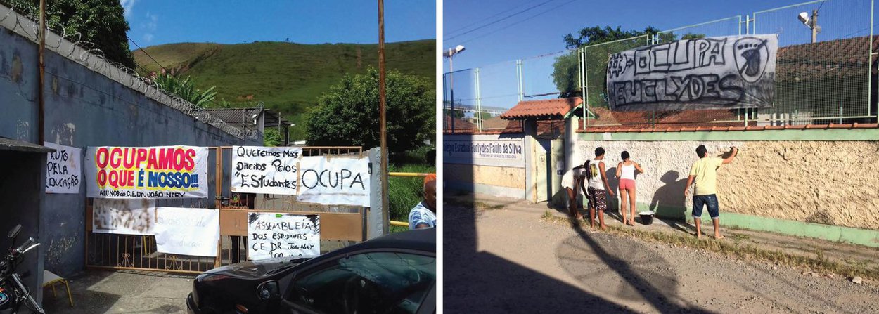 O número de colégios estaduais ocupados por alunos em apoio à greve dos professores já chega a 22 no Rio de Janeiro; o Colégio Estadual Herbert de Souza, no Rio Comprido, na zona norte da cidade, é a mais recente ocupação dos estudantes fluminenses; o professor de física Sebastião Guilherme Peixoto disse apoiar a ocupação, pois, segundo ele, a situação dentro da escola é crítica; “Não temos condições nenhuma de trabalho. O laboratório de física só está funcionando porque eu o limpei. Era pura sucata no começo do ano letivo”, contou (Foto: Leonardo Lucena) O número de colégios estaduais ocupados por alunos em apoio à greve dos professores já chega a 22 no Rio de Janeiro; o Colégio Estadual Herbert de Souza, no Rio Comprido, na zona norte da cidade, é a mais recente ocupação dos estudantes fluminenses; o professor de física Sebastião Guilherme Peixoto disse apoiar a ocupação, pois, segundo ele, a situação dentro da escola é crítica; “Não temos condições nenhuma de trabalho. O laboratório de física só está funcionando porque eu o limpei. Era pura sucata no começo do ano letivo”, contou
