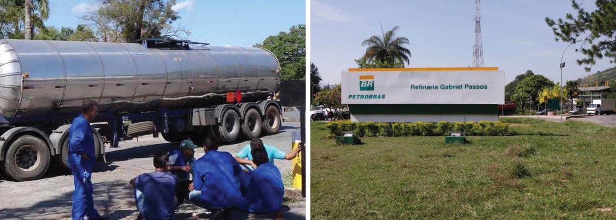 O transporte rodoviário de combustíveis produzidos na Refinaria Gabriel Passos (Regap), da Petrobras, na região metropolitana de Belo Horizonte, foi interrompido por transportadoras que reclamam da falta de demanda por serviços da petroleira, trazendo riscos ao abastecimento de Minas Gerais; a informação é do presidente do Sindicato das Empresas e Transportadores de Combustíveis e Derivados de Petróleo(Sindtanque-MG), Irani Gomes; de acordo com o sindicalista, cerca de 150 caminhões estão parados na entrada de refinaria, que tem capacidade para processar 150 mil barris de petróleo/dia e abastece grande parte do mercado mineiro; caminhões tanques são impedidos de entrar ou sair da refinaria (Foto: Leonardo Lucena) O transporte rodoviário de combustíveis produzidos na Refinaria Gabriel Passos (Regap), da Petrobras, na região metropolitana de Belo Horizonte, foi interrompido por transportadoras que reclamam da falta de demanda por serviços da petroleira, trazendo riscos ao abastecimento de Minas Gerais; a informação é do presidente do Sindicato das Empresas e Transportadores de Combustíveis e Derivados de Petróleo(Sindtanque-MG), Irani Gomes; de acordo com o sindicalista, cerca de 150 caminhões estão parados na entrada de refinaria, que tem capacidade para processar 150 mil barris de petróleo/dia e abastece grande parte do mercado mineiro; caminhões tanques são impedidos de entrar ou sair da refinaria
