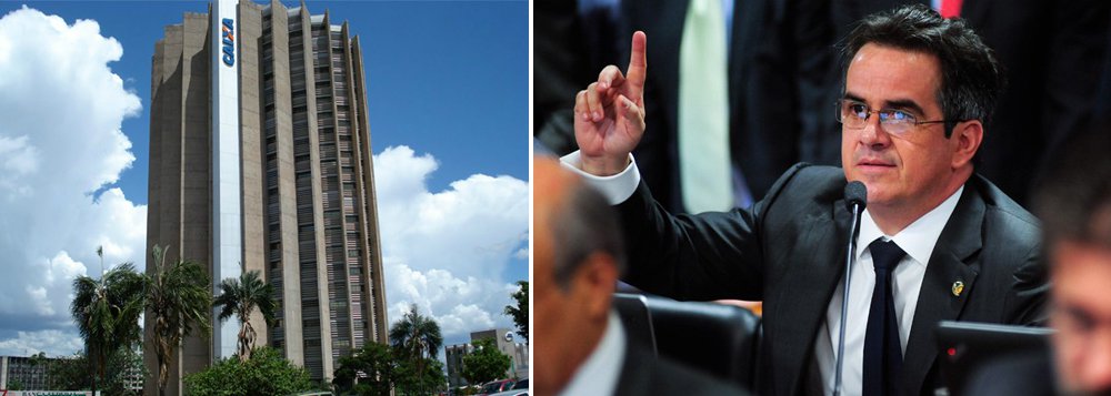 Ciro Nogueira pode indicar o presidente da Caixa Econômica Federal num eventual governo Temer, segundo a colunista Mônica Bergamo, após encontro secreto com o vice na semana passada; de acordo com ela, o fato de o ministro das Cidades, Gilberto Kassab, não ter mostrado o mesmo entusiasmo para garantir o apoio de seu partido, o PSD, ao governo teria feito o presidente do PP recuar, empurrado também pela produtiva conversa que teve com Michel Temer (Foto: Roberta Namour) Ciro Nogueira pode indicar o presidente da Caixa Econômica Federal num eventual governo Temer, segundo a colunista Mônica Bergamo, após encontro secreto com o vice na semana passada; de acordo com ela, o fato de o ministro das Cidades, Gilberto Kassab, não ter mostrado o mesmo entusiasmo para garantir o apoio de seu partido, o PSD, ao governo teria feito o presidente do PP recuar, empurrado também pela produtiva conversa que teve com Michel Temer
