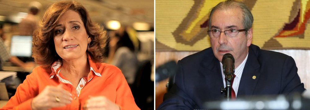“O presidente da Câmara, diante dos olhos da Nação, está interferindo há seis meses nos trabalhos do Conselho de Ética que tenta julgá-lo. E não há nada que se possa fazer. Enquanto durar o afastamento da presidente Dilma, o país terá um presidente com o qual nada poderá acontecer, do contrário teremos que viver o inadmissível que é ter Eduardo Cunha na Presidência”, diz a colunista Miriam Leitão (Foto: Roberta Namour) “O presidente da Câmara, diante dos olhos da Nação, está interferindo há seis meses nos trabalhos do Conselho de Ética que tenta julgá-lo. E não há nada que se possa fazer. Enquanto durar o afastamento da presidente Dilma, o país terá um presidente com o qual nada poderá acontecer, do contrário teremos que viver o inadmissível que é ter Eduardo Cunha na Presidência”, diz a colunista Miriam Leitão