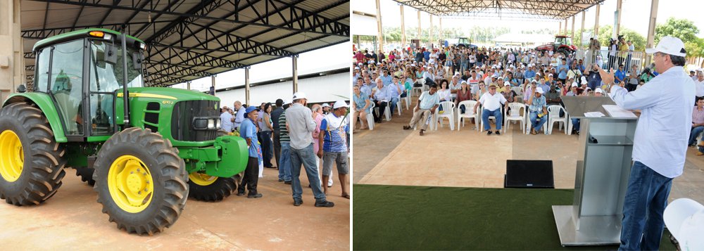 Com o tema Tecnologia a favor do homem e da natureza, o governador Marcelo Miranda lançou oficialmente a 16ª edição da Feira de Tecnologia Agropecuária do Tocantins (Agrotins); considerada um dos maiores eventos do gênero no País, a Agrotins 2016 será realizada de 3 a 7 de maio. Segundo o chefe do executivo, a Agrotins procura incentivar a adoção de novas tecnologias, bem como, a profissionalização e a oferta de assistência técnica ao homem do campo; “Que as inovações apresentadas na feira cheguem desde o pequeno ao grande produtor; Precisamos abandonar velhos hábitos e adotar conceitos e práticas sustentáveis, com respeito ao meio ambiente”, ressaltou ele, no Centro Agrotecnológico de Palmas (Foto: Leonardo Lucena) Com o tema Tecnologia a favor do homem e da natureza, o governador Marcelo Miranda lançou oficialmente a 16ª edição da Feira de Tecnologia Agropecuária do Tocantins (Agrotins); considerada um dos maiores eventos do gênero no País, a Agrotins 2016 será realizada de 3 a 7 de maio. Segundo o chefe do executivo, a Agrotins procura incentivar a adoção de novas tecnologias, bem como, a profissionalização e a oferta de assistência técnica ao homem do campo; “Que as inovações apresentadas na feira cheguem desde o pequeno ao grande produtor; Precisamos abandonar velhos hábitos e adotar conceitos e práticas sustentáveis, com respeito ao meio ambiente”, ressaltou ele, no Centro Agrotecnológico de Palmas