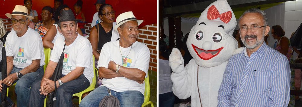 O prefeito de Camaçari, Ademar Delgado, acompanhou na manhã desta terça-feira a vacinação contra a gripe H1N1 dos idosos atendidos no Conviver (Centro de Convivência da Pessoa Idosa) e no ISSM (Instituto de Seguridade do Servidor Municipal); o gestor falou sobre a importância da imunização. "Peço que lembrem aos amigos e vizinhos para se vacinarem, que é fundamental para que não tenham a gripe" (Foto: Romulo Faro) O prefeito de Camaçari, Ademar Delgado, acompanhou na manhã desta terça-feira a vacinação contra a gripe H1N1 dos idosos atendidos no Conviver (Centro de Convivência da Pessoa Idosa) e no ISSM (Instituto de Seguridade do Servidor Municipal); o gestor falou sobre a importância da imunização. "Peço que lembrem aos amigos e vizinhos para se vacinarem, que é fundamental para que não tenham a gripe"
