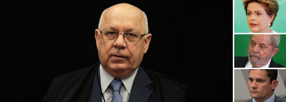O ministro Teori escolheu palavras duras e formulou argumentos claros, que merecem uma reflexão mais demorada. Empregando uma expressão que não deixa margem a dúvidas, o ministro disse que Sérgio Moro era 'reconhecidamente incompetente' para determinar a divulgação de grampos telefônicos em que estavam envolvidas autoridades com direito a foro privilegiado, 'inclusive a própria presidente da República'", aponta o colunista Paulo Moreira Leite; "ao abrir uma janela, Teori Zavaski colocou a necessidade do respeito aos direitos fundamentais O país deve aproveitar essa oportunidade" (Foto: Paulo Moreira Leite) O ministro Teori escolheu palavras duras e formulou argumentos claros, que merecem uma reflexão mais demorada. Empregando uma expressão que não deixa margem a dúvidas, o ministro disse que Sérgio Moro era 'reconhecidamente incompetente' para determinar a divulgação de grampos telefônicos em que estavam envolvidas autoridades com direito a foro privilegiado, 'inclusive a própria presidente da República'", aponta o colunista Paulo Moreira Leite; "ao abrir uma janela, Teori Zavaski colocou a necessidade do respeito aos direitos fundamentais O país deve aproveitar essa oportunidade"