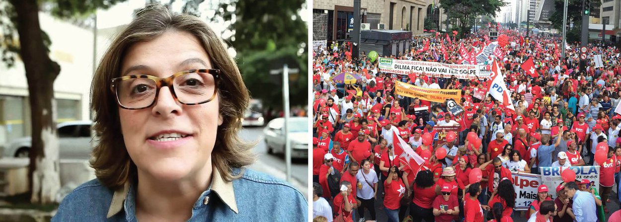 A jornalista Barbara Gancia rebateu em seu Facebook os comentários de que os protestos desta sexta (18) são patrocinados; ela afirmou que o que se viu na Paulista foi "um mar de gente de todas as paradas da vida"; "Avenida Paulista tão lotada quanto em qualquer parada gay em que já estive, cheia de gente bacana, muitos amigos, muita criança, muito idoso que desta vez não quer se omitir e sem maioria de sindicalistas e/ou sem terra que normalmente participam dos atos do partido. Muita gente, mas muita mesmo, como eu, que nem petista é, mas foi empurrada a tomar uma posição para não ser conivente com a acefalia predominante", complementou (Foto: Valter Lima) A jornalista Barbara Gancia rebateu em seu Facebook os comentários de que os protestos desta sexta (18) são patrocinados; ela afirmou que o que se viu na Paulista foi "um mar de gente de todas as paradas da vida"; "Avenida Paulista tão lotada quanto em qualquer parada gay em que já estive, cheia de gente bacana, muitos amigos, muita criança, muito idoso que desta vez não quer se omitir e sem maioria de sindicalistas e/ou sem terra que normalmente participam dos atos do partido. Muita gente, mas muita mesmo, como eu, que nem petista é, mas foi empurrada a tomar uma posição para não ser conivente com a acefalia predominante", complementou