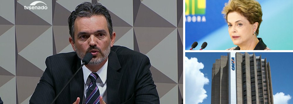 Procurador Julio Marcelo de Oliveira, que atua junto ao Tribunal de Contas da União e é um dos responsáveis pela tese das pedaladas fiscais, acaba de reconhecer que não houve nenhuma antecipação de recursos da Caixa Econômica Federal ao governo federal em 2015; ele respondeu a questão feita pela senadora Gleisi Hoffmann (PT-PR) durante sessão da comissão especial do impeachment no Senado nesta manhã; depois disso, houve confusão no plenário, quando a oposição percebeu que haverá um buraco na acusação; "Isso é importante porque a acusação se refere a 2015", disse o senador Lindbergh Farias (PT-RJ); preocupado, senador Cássio Cunha Lima (PSDB-PB) afirmou que a ala governista tenta desestabilizar emocionalmente o procurador, que na prática, reconheceu que não houve crime (Foto: Gisele Federicce) Procurador Julio Marcelo de Oliveira, que atua junto ao Tribunal de Contas da União e é um dos responsáveis pela tese das pedaladas fiscais, acaba de reconhecer que não houve nenhuma antecipação de recursos da Caixa Econômica Federal ao governo federal em 2015; ele respondeu a questão feita pela senadora Gleisi Hoffmann (PT-PR) durante sessão da comissão especial do impeachment no Senado nesta manhã; depois disso, houve confusão no plenário, quando a oposição percebeu que haverá um buraco na acusação; "Isso é importante porque a acusação se refere a 2015", disse o senador Lindbergh Farias (PT-RJ); preocupado, senador Cássio Cunha Lima (PSDB-PB) afirmou que a ala governista tenta desestabilizar emocionalmente o procurador, que na prática, reconheceu que não houve crime