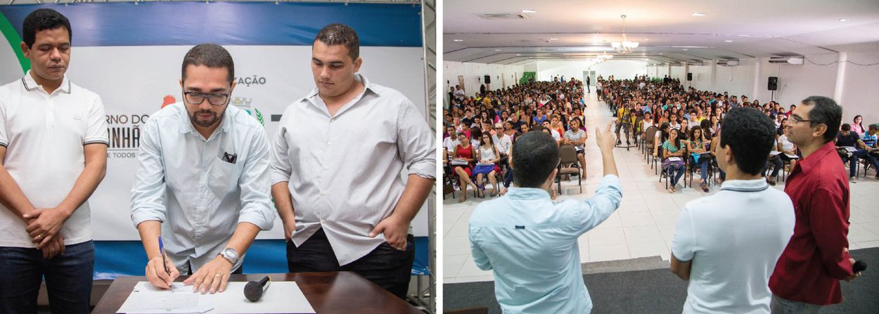 Na presença de mais de dois mil jovens, o governo do Maranhão, por meio da Secretaria de Estado da Ciência, Tecnologia e Inovação (Secti), lançou, em Timon, o Aulão do Enem 2016, um programa que será levado a mais de 50 municípios; este é o segundo ano que o executivo realiza o evento, que na primeira edição foi levado a 16 municípios maranhenses (Foto: Leonardo Lucena) Na presença de mais de dois mil jovens, o governo do Maranhão, por meio da Secretaria de Estado da Ciência, Tecnologia e Inovação (Secti), lançou, em Timon, o Aulão do Enem 2016, um programa que será levado a mais de 50 municípios; este é o segundo ano que o executivo realiza o evento, que na primeira edição foi levado a 16 municípios maranhenses