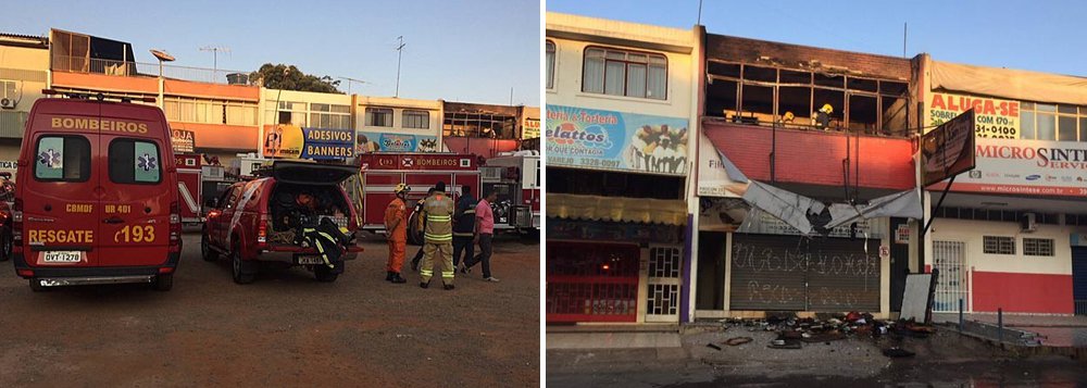 Um incêndio, que começou por volta das 6h, destruiu três dos cinco cômodos de um apartamento de um prédio comercial, na manhã desta segunda-feira (19/10), no Bloco F da Quadra 703 da Asa Norte, no Distrito Federal; de acordo com informações do Corpo de Bombeiros, três pessoas estavam no local, mas foram retiradas pela janela da residência; um gato e um cachorro também foram resgatados das chamas; ninguém ficou ferido (Foto: Leonardo Lucena) Um incêndio, que começou por volta das 6h, destruiu três dos cinco cômodos de um apartamento de um prédio comercial, na manhã desta segunda-feira (19/10), no Bloco F da Quadra 703 da Asa Norte, no Distrito Federal; de acordo com informações do Corpo de Bombeiros, três pessoas estavam no local, mas foram retiradas pela janela da residência; um gato e um cachorro também foram resgatados das chamas; ninguém ficou ferido