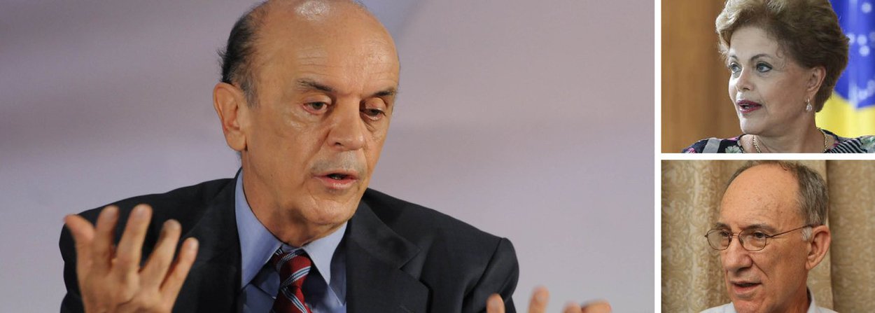 Defensor da privatização da Petrobras e do aumento progressivo das metas de superávit primário, o senador José Serra (PSDB-SP) repercutiu neste domingo, 18, as críticas do presidente do PT, Rui Falcão, ao ministro da Fazenda, Joaquim Levy; para o tucano, o PT é a "principal força de desestabilização do governo"; "No meio dessa tempestade perfeita na economia e do nó político que leva o governo a uma extrema fragilidade, o PT não deixa de dar sua contribuição para piorar a situação", disse Serra; da Suécia, Dilma rebateu as críticas de Rui Falcão e disse que Levy permanece no cargo; "Se ele fica, é porque concordamos com a política econômica dele", afirmou (Foto: Aquiles Lins) Defensor da privatização da Petrobras e do aumento progressivo das metas de superávit primário, o senador José Serra (PSDB-SP) repercutiu neste domingo, 18, as críticas do presidente do PT, Rui Falcão, ao ministro da Fazenda, Joaquim Levy; para o tucano, o PT é a "principal força de desestabilização do governo"; "No meio dessa tempestade perfeita na economia e do nó político que leva o governo a uma extrema fragilidade, o PT não deixa de dar sua contribuição para piorar a situação", disse Serra; da Suécia, Dilma rebateu as críticas de Rui Falcão e disse que Levy permanece no cargo; "Se ele fica, é porque concordamos com a política econômica dele", afirmou