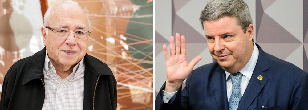 "No Senado, onde julgam a Dilma, continua o seminário sobre como ser eleito sem precisar de votos. No julgamento, todos os membros do júri já tinham seu veredito pronto antes de começar. O que certamente apressou a pantomima", disse o escritor Fernando Verissimo; indicado pelo PSDB para relatar a admissibilidade do impeachment no Senado, o senador Antonio Anastasia (PSDB-MG), braço direito do tucano Aécio Neves, apresentou ontem um parecer sem surpresas a favor do golpe (Foto: Roberta Namour) "No Senado, onde julgam a Dilma, continua o seminário sobre como ser eleito sem precisar de votos. No julgamento, todos os membros do júri já tinham seu veredito pronto antes de começar. O que certamente apressou a pantomima", disse o escritor Fernando Verissimo; indicado pelo PSDB para relatar a admissibilidade do impeachment no Senado, o senador Antonio Anastasia (PSDB-MG), braço direito do tucano Aécio Neves, apresentou ontem um parecer sem surpresas a favor do golpe