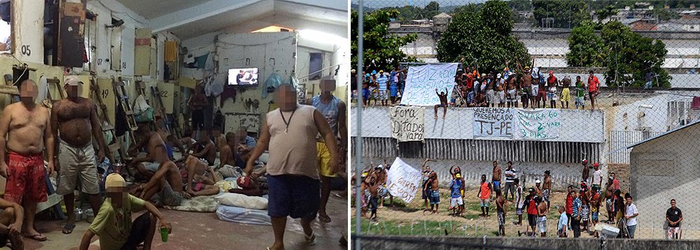 Organização não governamental (ONG) Human Rights Watch (HRW) denunciou o que chamou de situação de descontrole e insalubridade dos presídios em Pernambuco, além de alertar que parte do controle sobre as celas mais superlotadas do país foi repassada para os próprios criminosos, que mantêm a disciplina sobre os demais; relatório foi feito com base em visitas em quatro presídios estaduais; sistema prisional possui 10,5 mil vagas, mas abriga 32 mil detentos; Governo do Estado reconhece a necessidade de melhorias, mas alega não ter sido informado sobre o relatório e que "não será tutelado por organizações sociais" (Foto: Paulo Emílio) Organização não governamental (ONG) Human Rights Watch (HRW) denunciou o que chamou de situação de descontrole e insalubridade dos presídios em Pernambuco, além de alertar que parte do controle sobre as celas mais superlotadas do país foi repassada para os próprios criminosos, que mantêm a disciplina sobre os demais; relatório foi feito com base em visitas em quatro presídios estaduais; sistema prisional possui 10,5 mil vagas, mas abriga 32 mil detentos; Governo do Estado reconhece a necessidade de melhorias, mas alega não ter sido informado sobre o relatório e que "não será tutelado por organizações sociais"