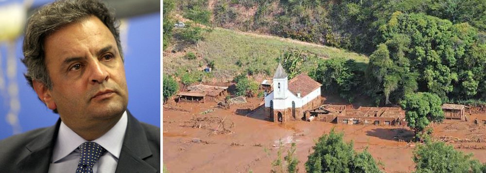 O ex-governador de Minas Gerais e atual presidente do PSDB nem cita o sagrado nome da Vale, que detém 50% da criminosa mineradora Samarco - a outra metade é da multinacional anglo-australiana BHP Billiton (Foto: Altamiro Borges) O ex-governador de Minas Gerais e atual presidente do PSDB nem cita o sagrado nome da Vale, que detém 50% da criminosa mineradora Samarco - a outra metade é da multinacional anglo-australiana BHP Billiton
