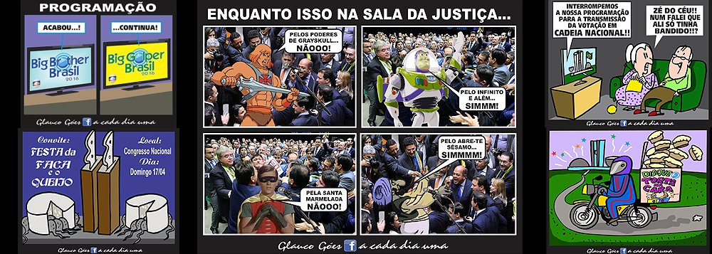 Corrosivo, o humor do chargista Glauco Góes, em sua página no Facebook, Glauco Góes – A Cada Dia Uma, destila ironia ácida. Com traços originais, denuncia, na rede mundial de computadores, a escalada do autoritarismo no Brasil, pós-1964, como a traição de Michel Te¬mer, para chegar, sem votos, ao poder central do País (Foto: Renato Dias) Corrosivo, o humor do chargista Glauco Góes, em sua página no Facebook, Glauco Góes – A Cada Dia Uma, destila ironia ácida. Com traços originais, denuncia, na rede mundial de computadores, a escalada do autoritarismo no Brasil, pós-1964, como a traição de Michel Te¬mer, para chegar, sem votos, ao poder central do País